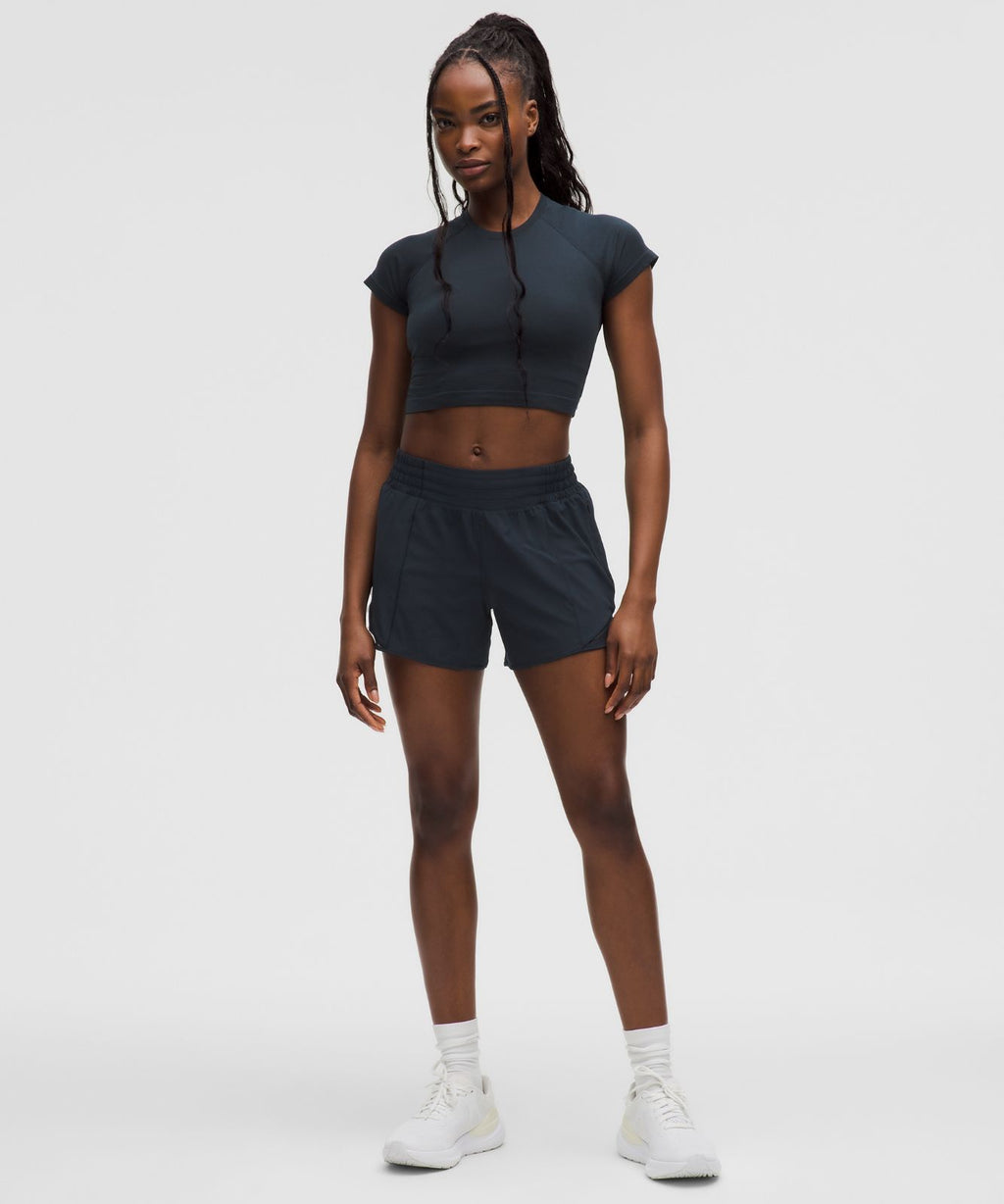 Hotty Hot High-Rise Lined Short 4" True Navy