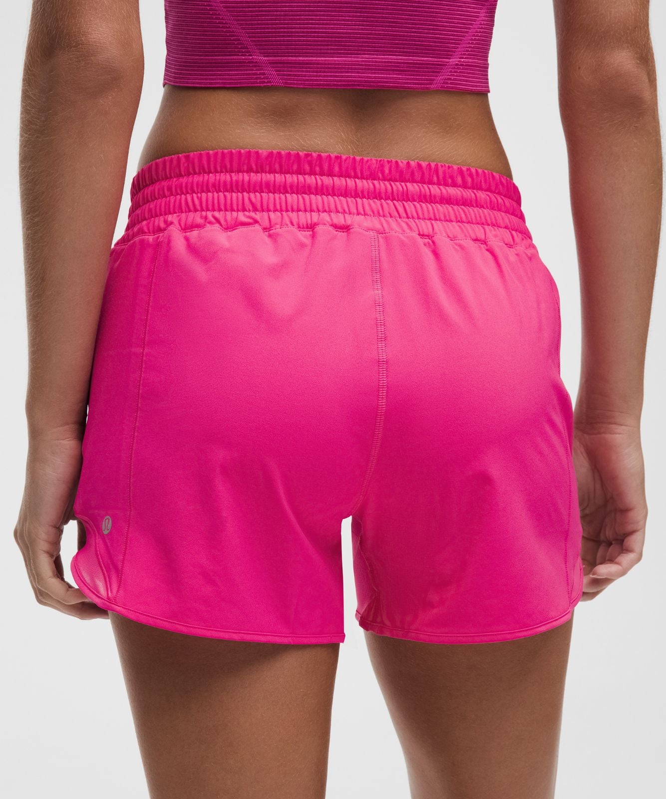 Hotty Hot High-Rise Lined Short 4" Flamingo Fun Tone