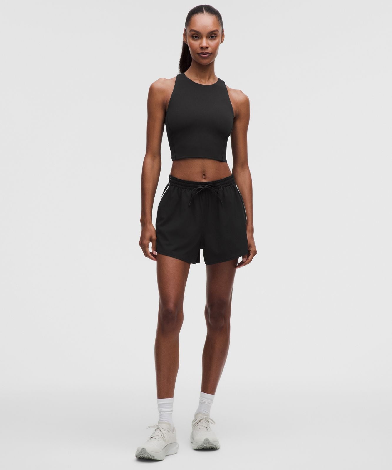 Court Rival High-Rise Short 3" Black/White