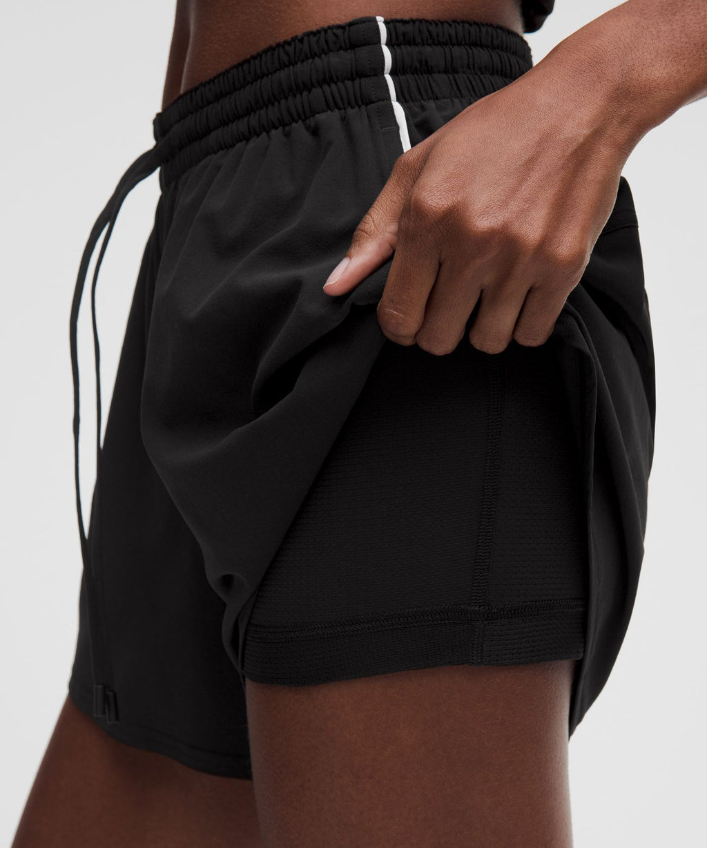 Court Rival High-Rise Short 3" Black/White