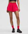 Shake It Out High-Rise Running Short 2.5" Red Glow