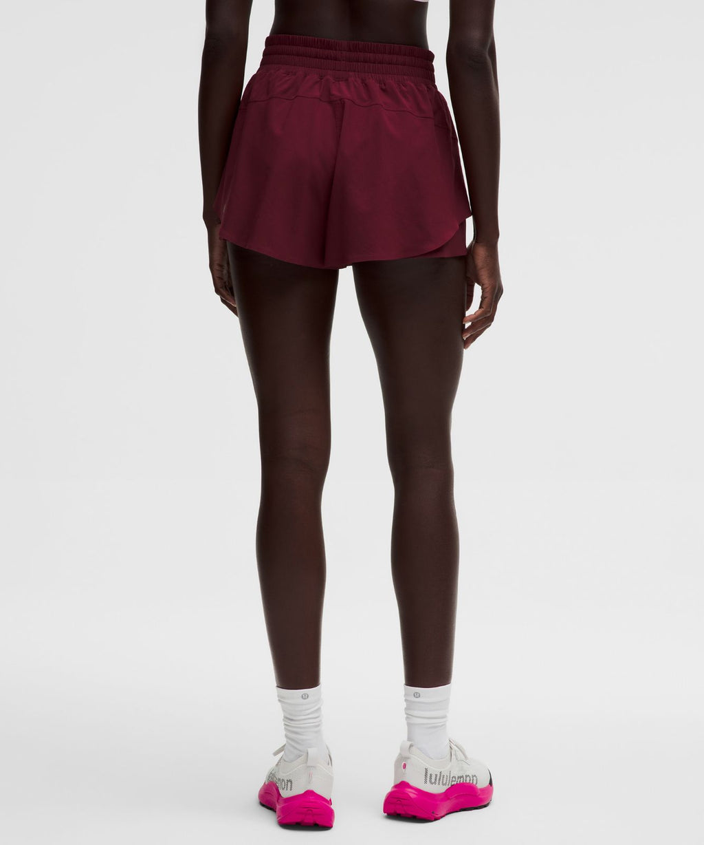 Shake It Out High-Rise Running Short 2.5" Burgundy Bay