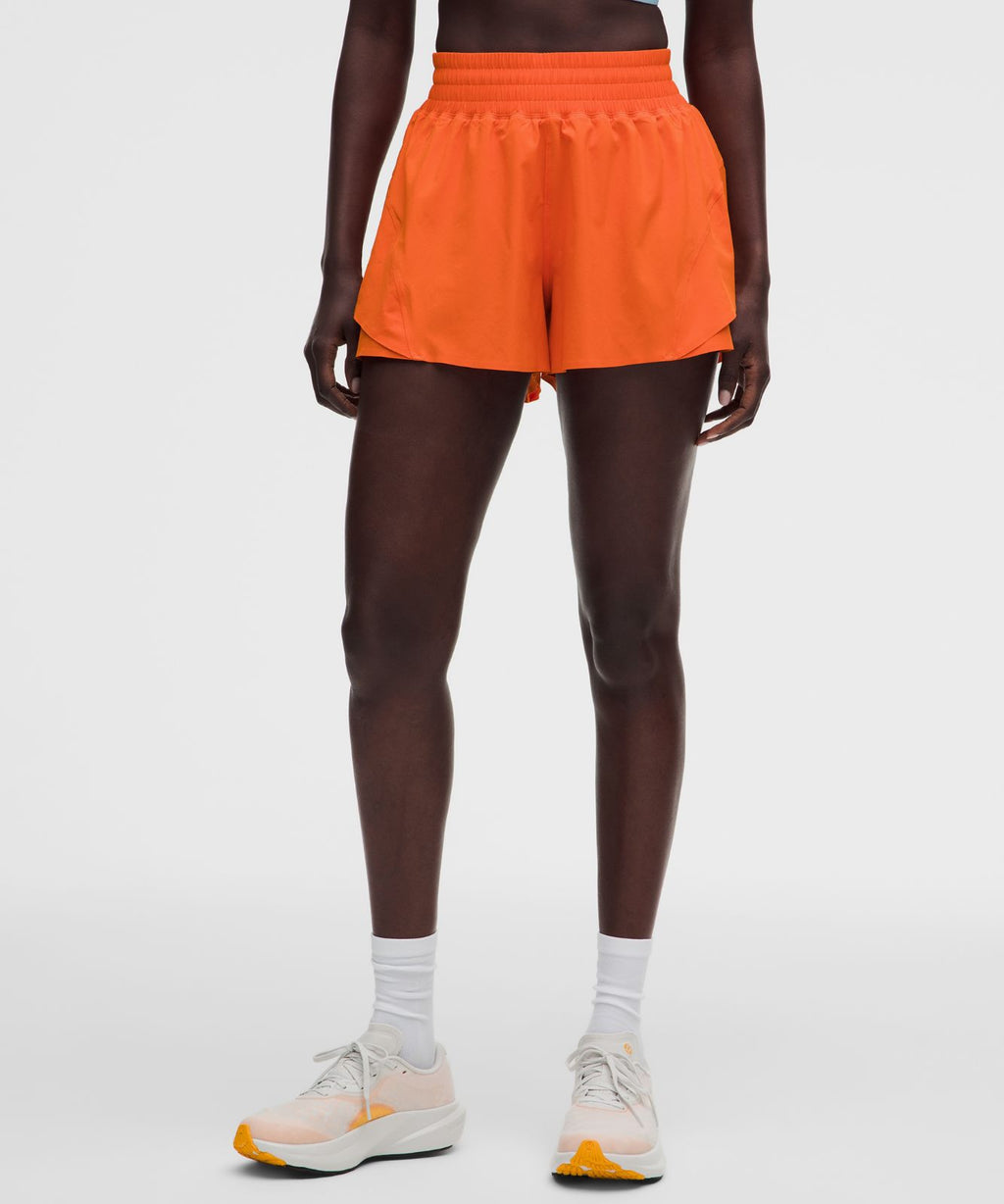 Shake It Out High-Rise Running Short 2.5" Orange Punch