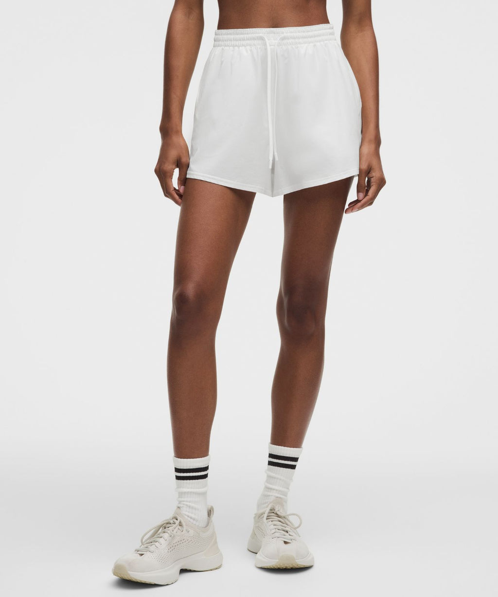 Court Rival High-Rise Short 3" White