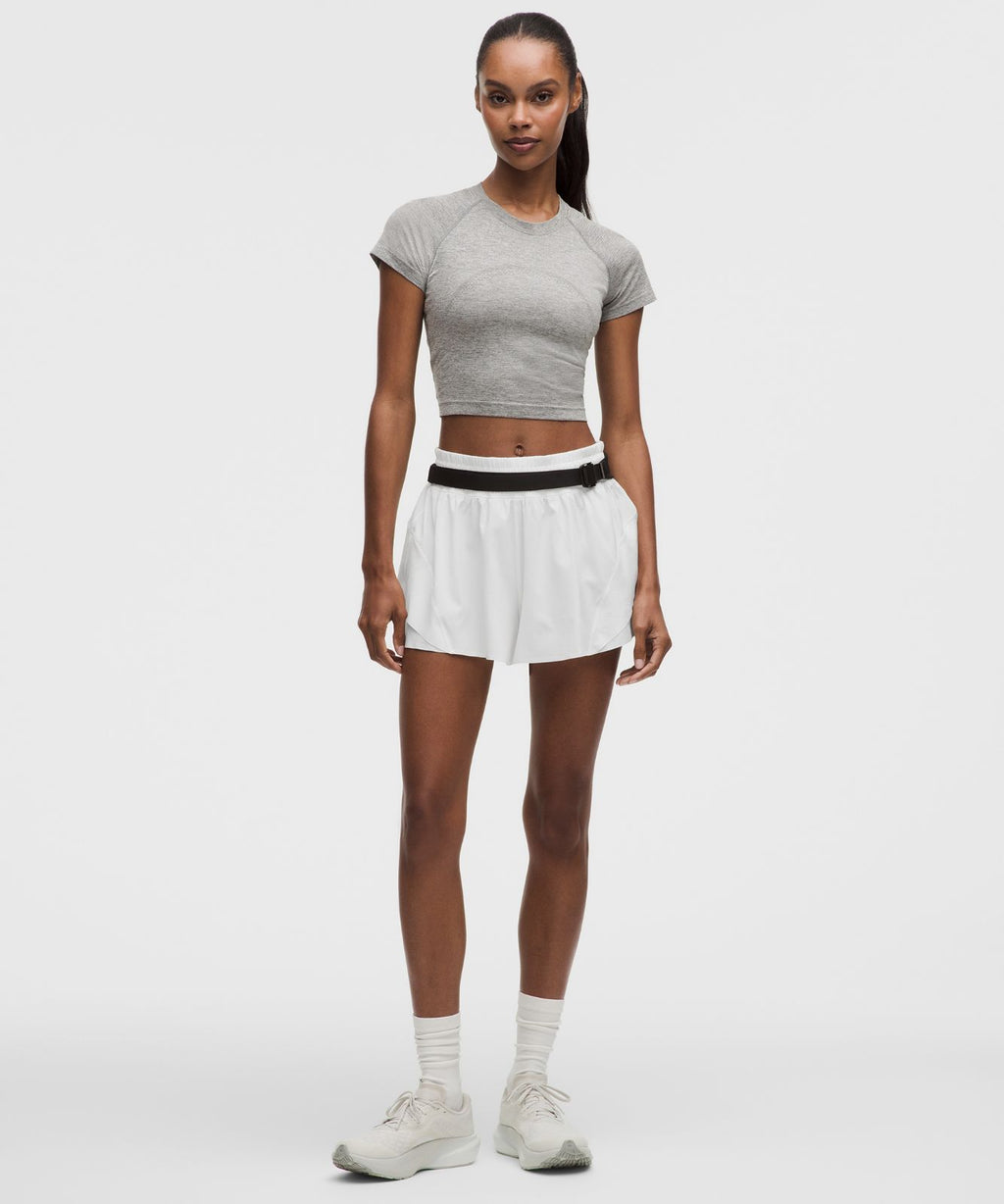 Shake It Out High-Rise Running Short 2.5" White