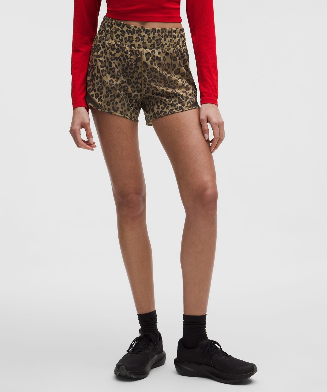 Hotty Hot High-Rise Lined Short 4" True Leopard Multi/Night Brown