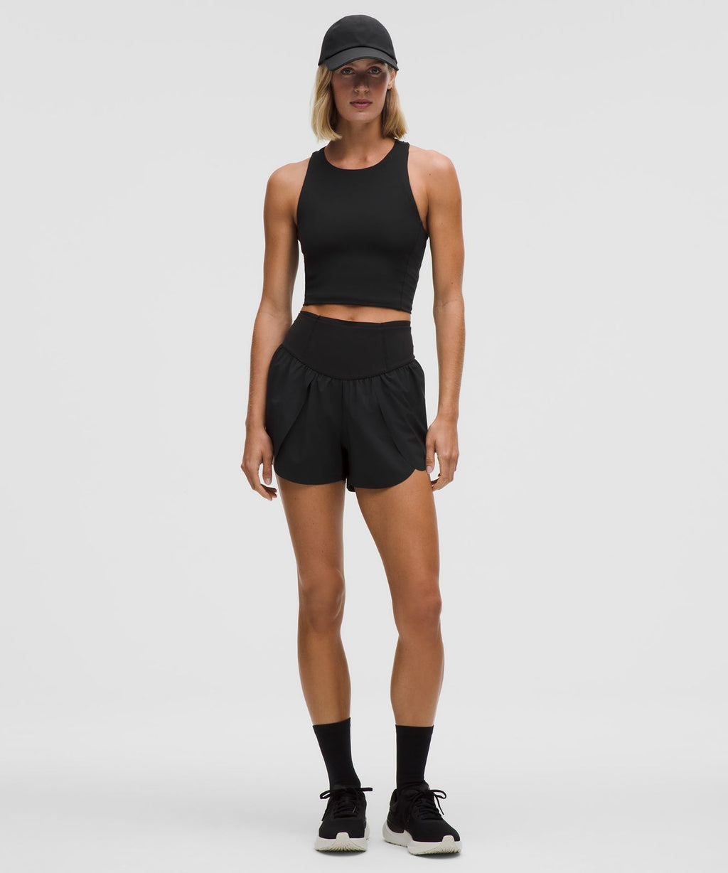 lululemon Go Further Super-High-Rise Split Short 3" Black