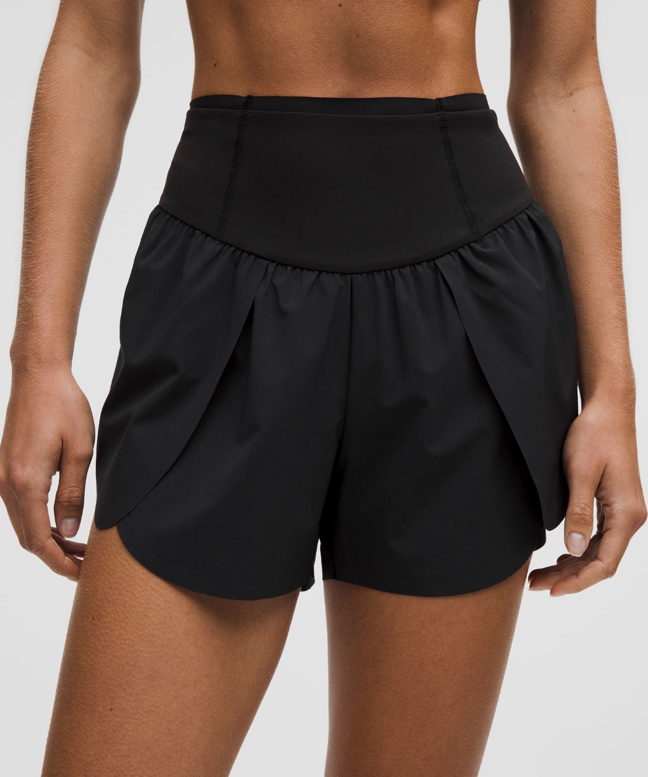 lululemon Go Further Super-High-Rise Split Short 3" Black