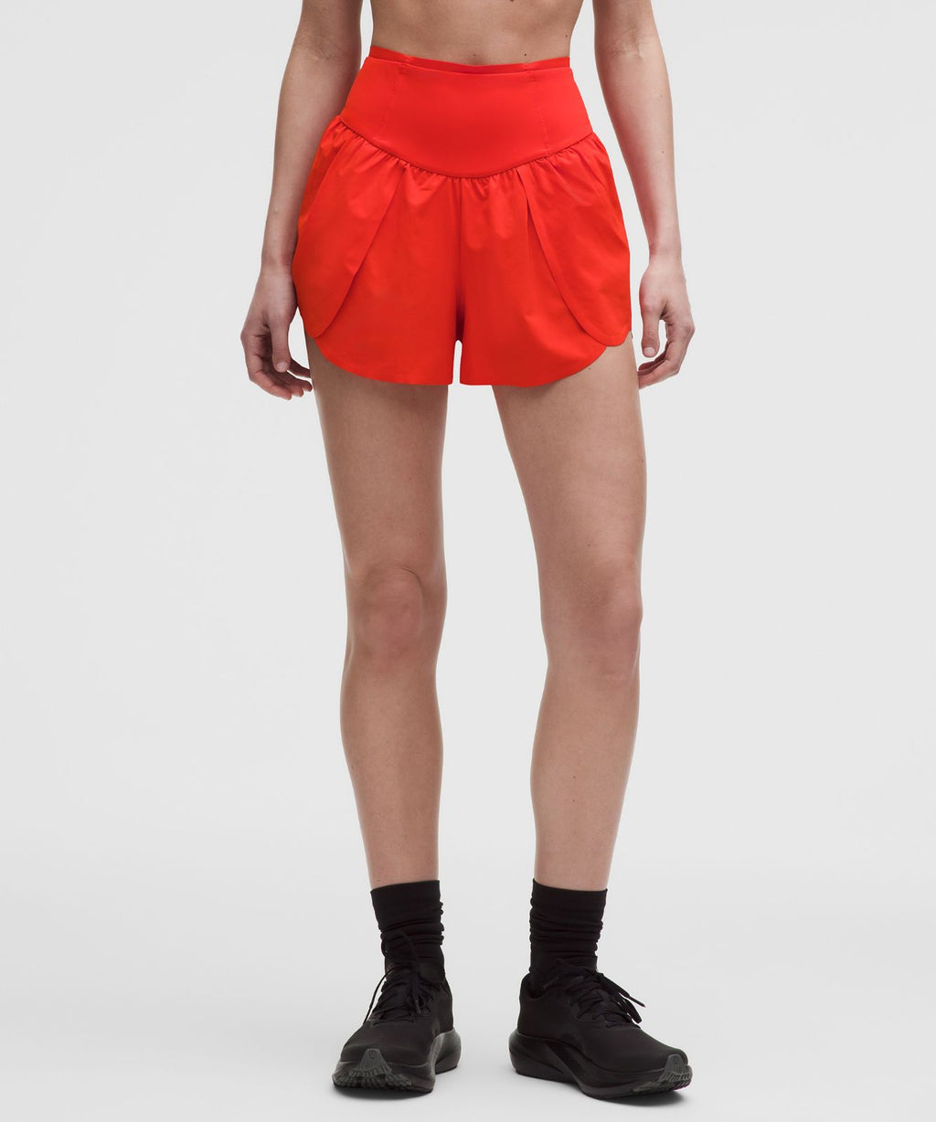 lululemon Go Further Super-High-Rise Split Short 3" Cherry Ember
