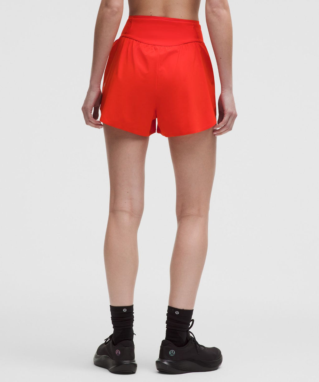 lululemon Go Further Super-High-Rise Split Short 3" Cherry Ember