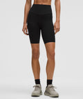 lululemon Go Further Super-High-Rise Race Short 8" Black