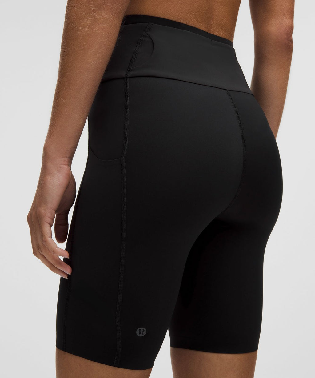 lululemon Go Further Super-High-Rise Race Short 8" Black