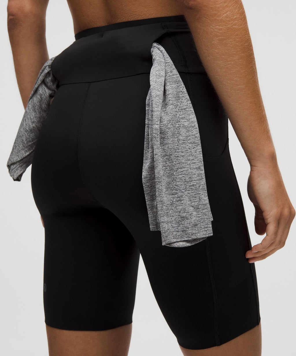 lululemon Go Further Super-High-Rise Race Short 8" Black