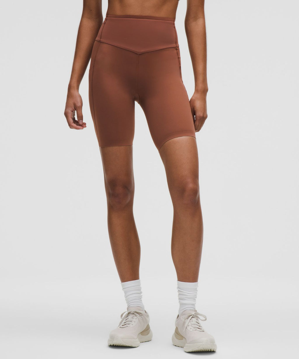 lululemon Go Further Super-High-Rise Race Short 8" Ancient Copper