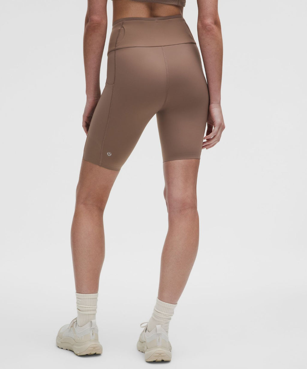 lululemon Go Further Super-High-Rise Race Short 8" Taupetastic