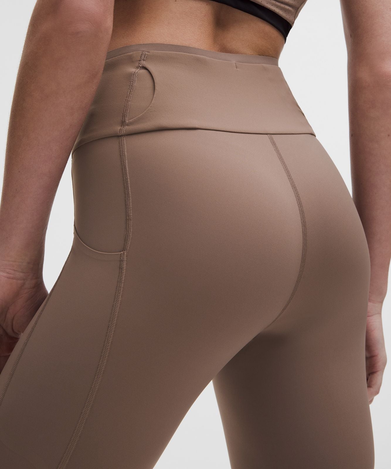 lululemon Go Further Super-High-Rise Race Short 8" Taupetastic