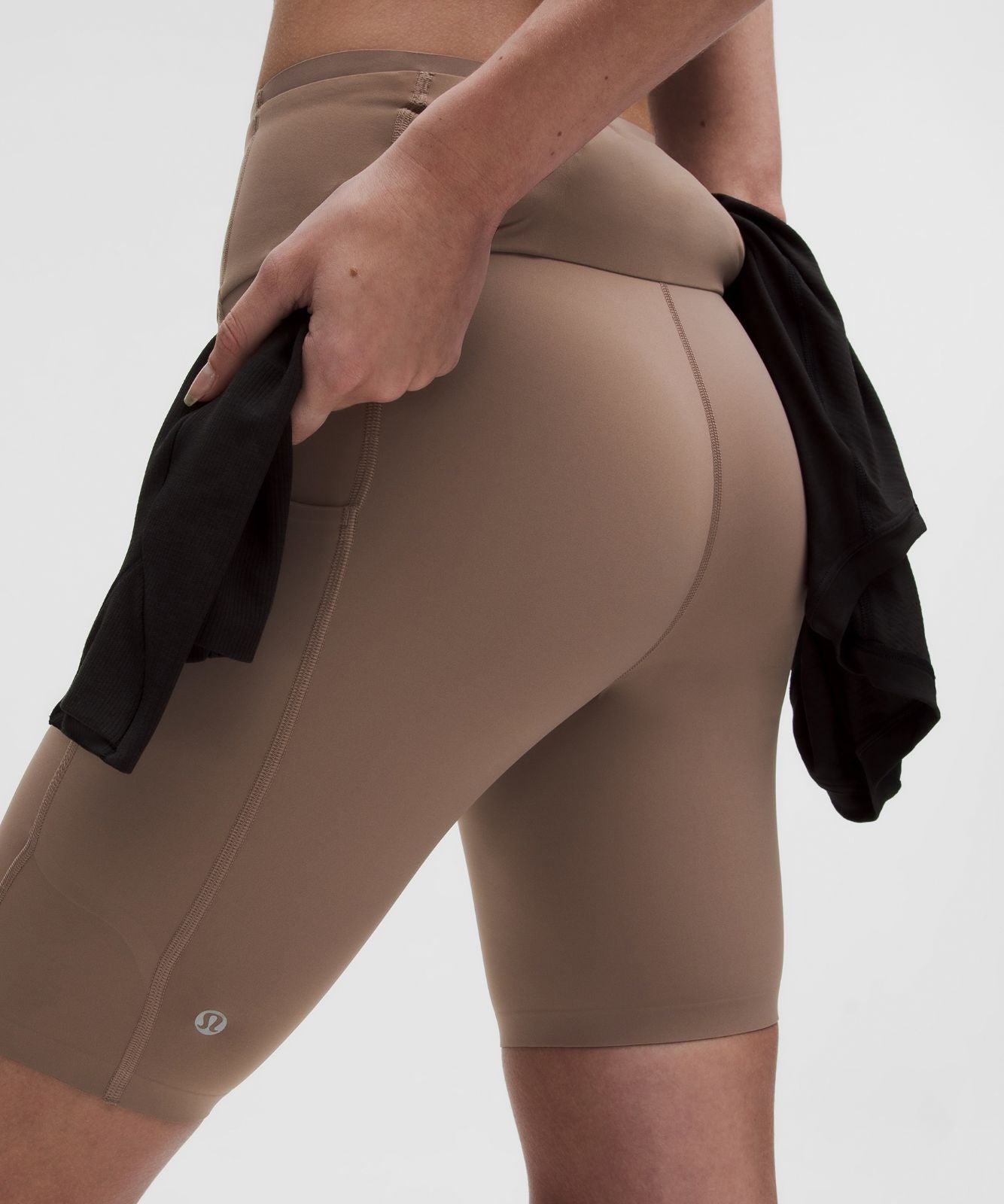 lululemon Go Further Super-High-Rise Race Short 8" Taupetastic
