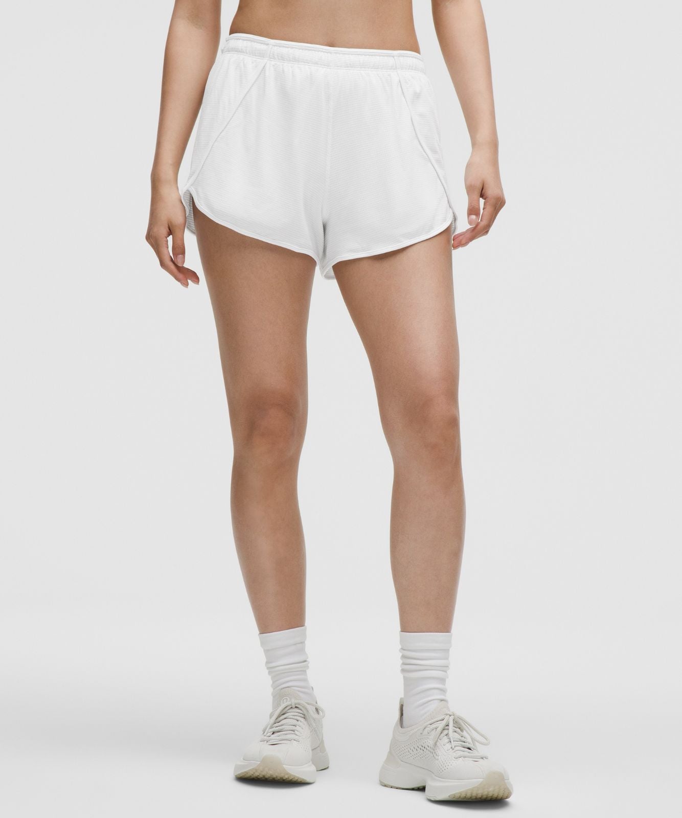 Swiftly Mid-Rise Short 3" White/White