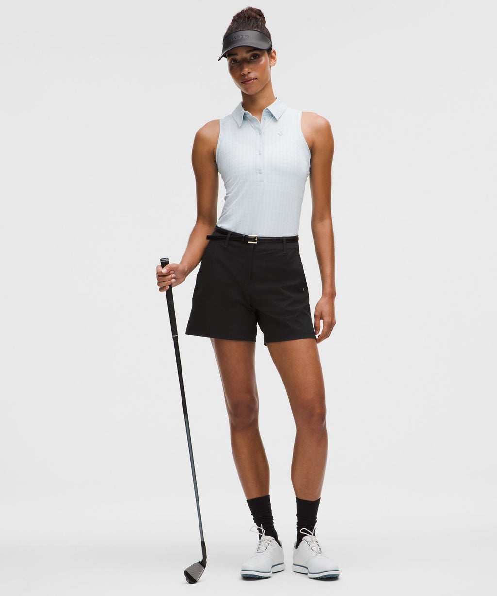 Stretch Twill Golf Short 5" Black