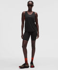 No Line High-Rise Running Short 8" Black
