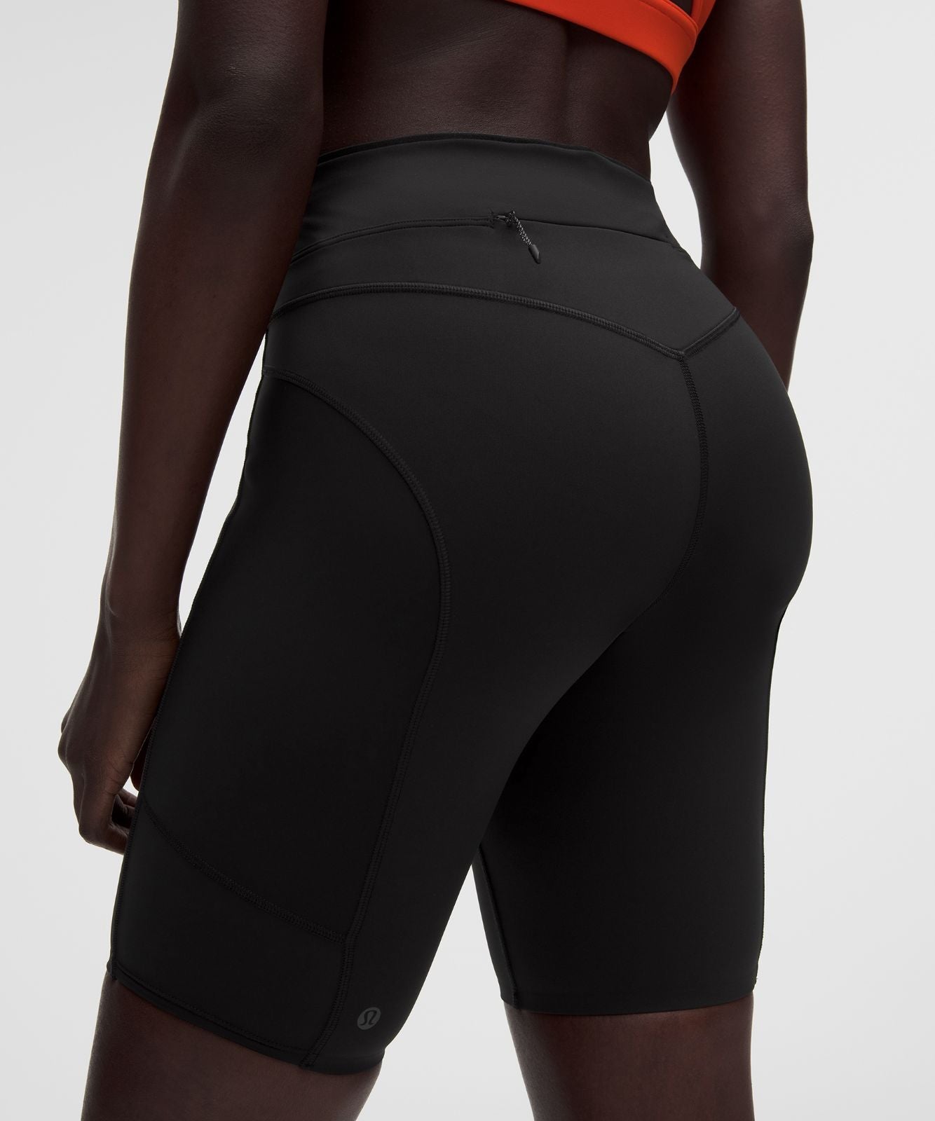 No Line High-Rise Running Short 8" Black