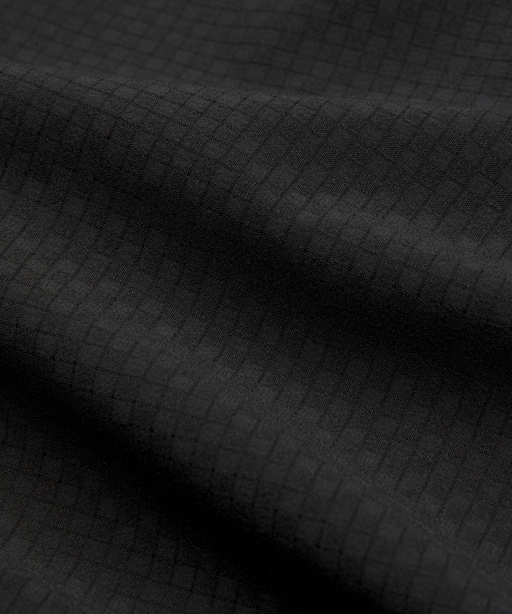 Textured Mesh High-Rise Running Short 2.5" Black