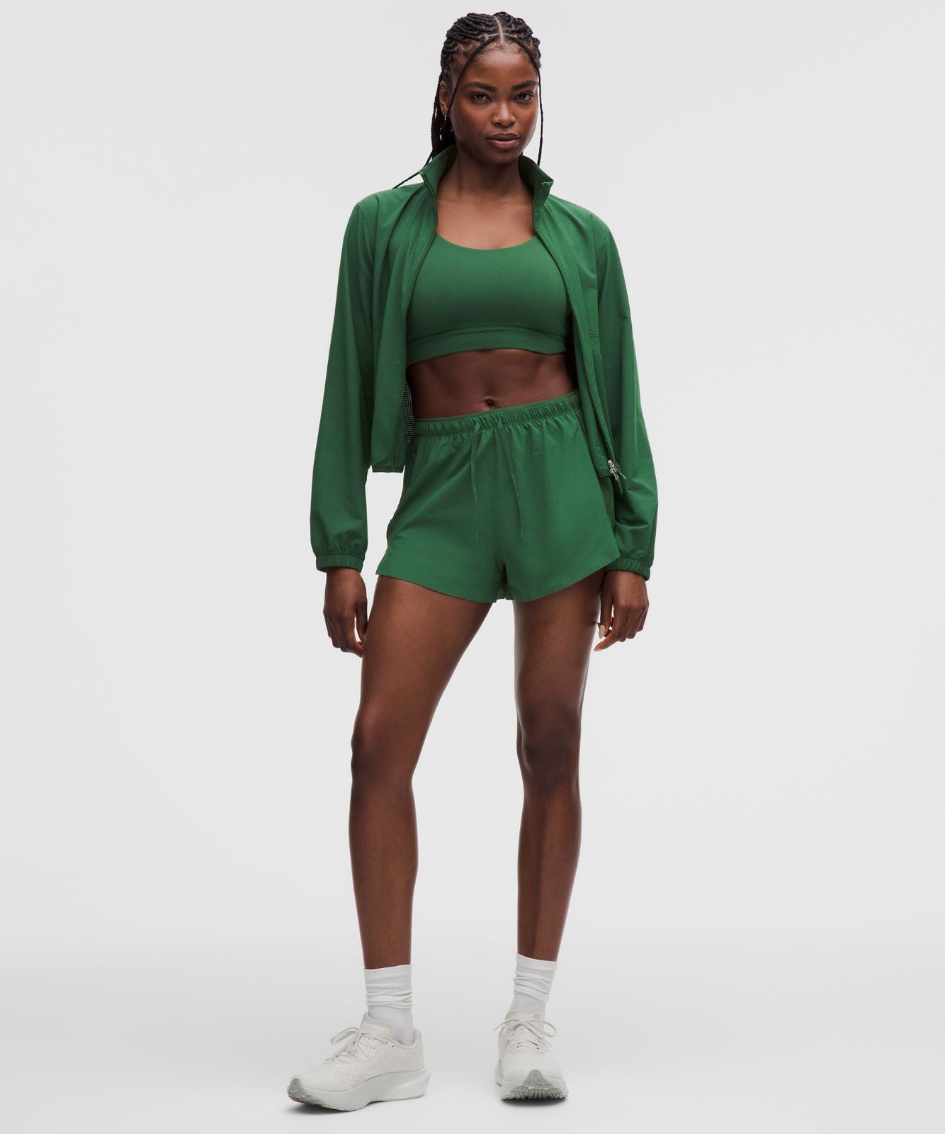 Textured Mesh High-Rise Running Short 2.5" Ivy Grove