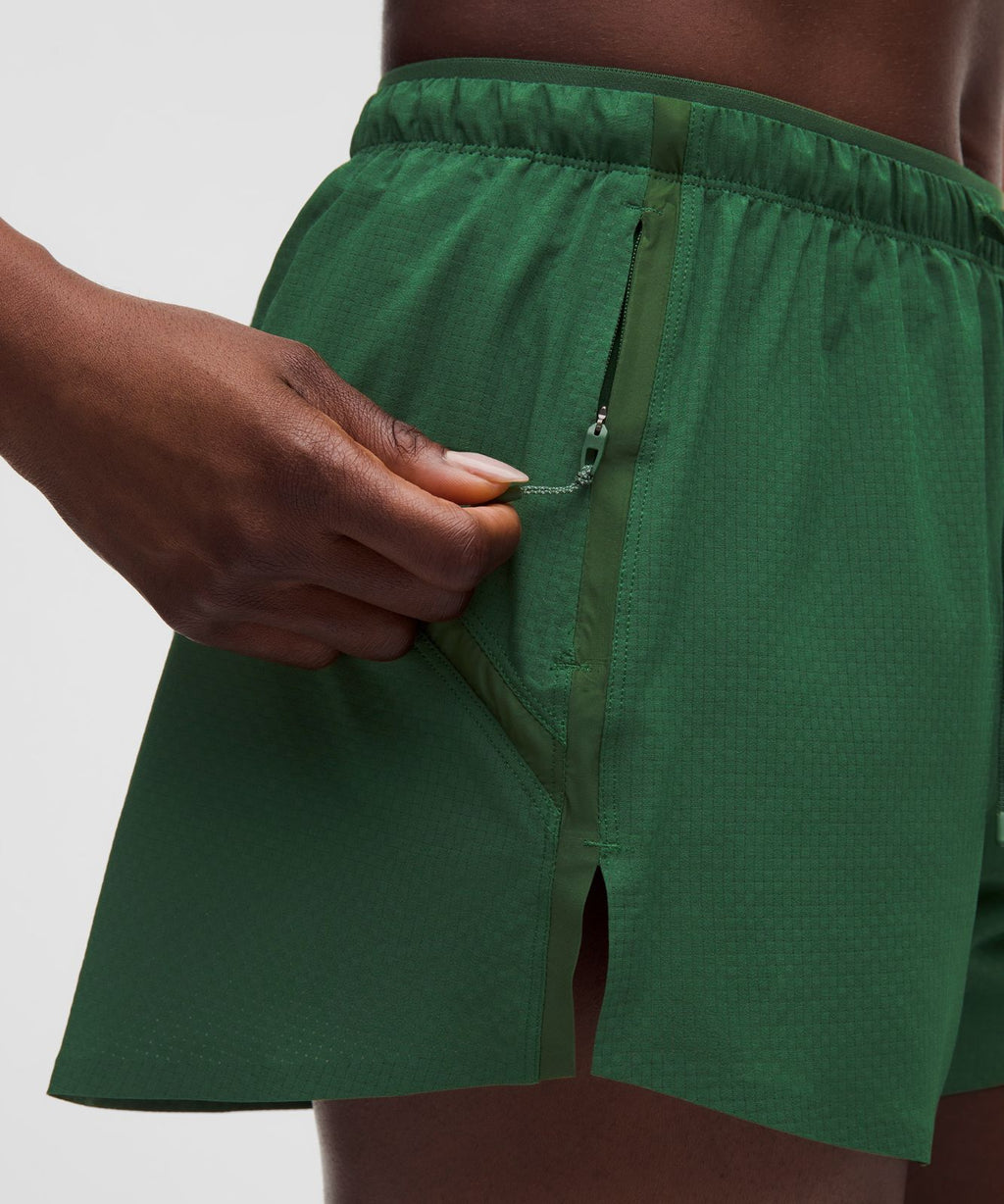 Textured Mesh High-Rise Running Short 2.5" Ivy Grove