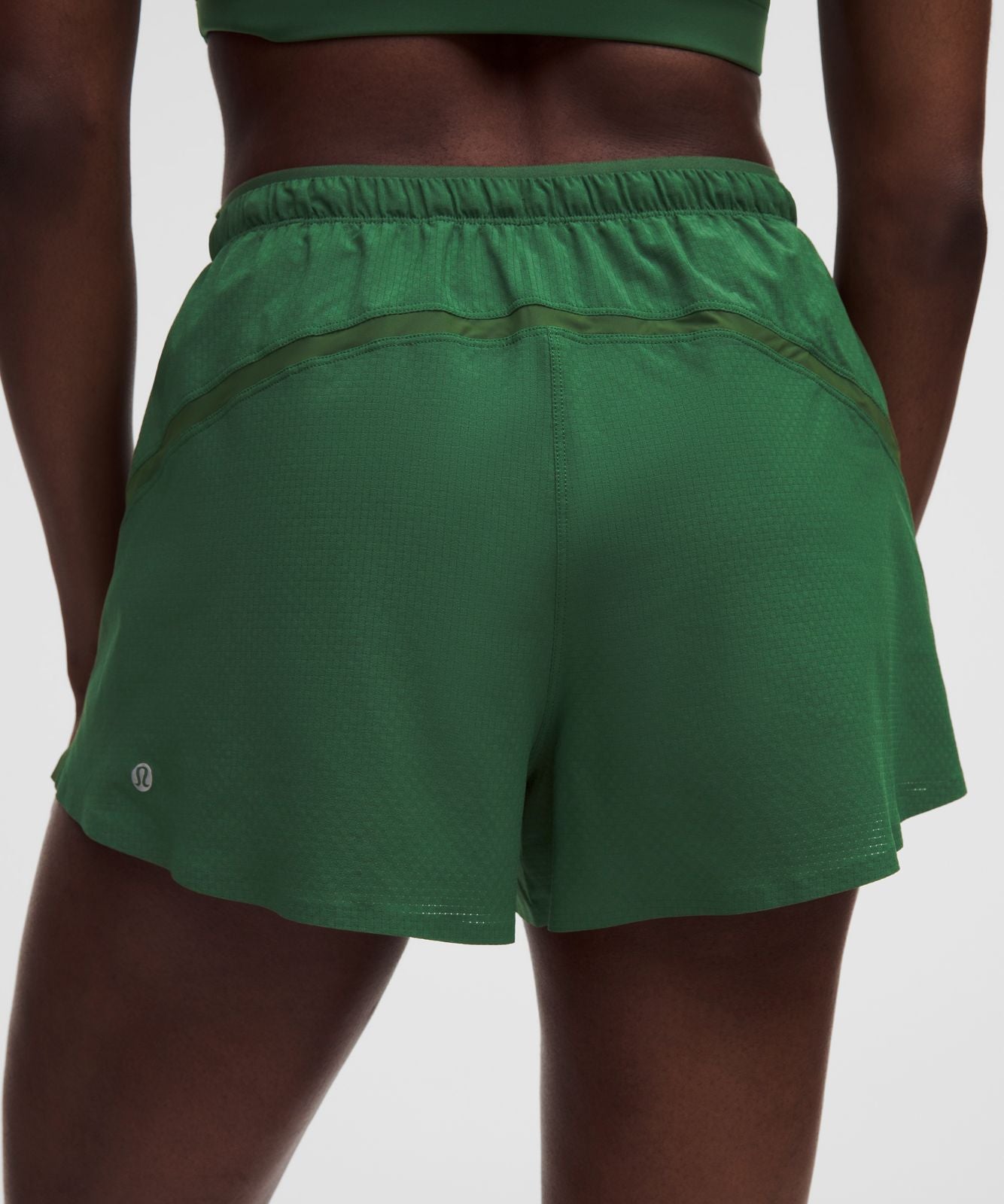 Textured Mesh High-Rise Running Short 2.5" Ivy Grove