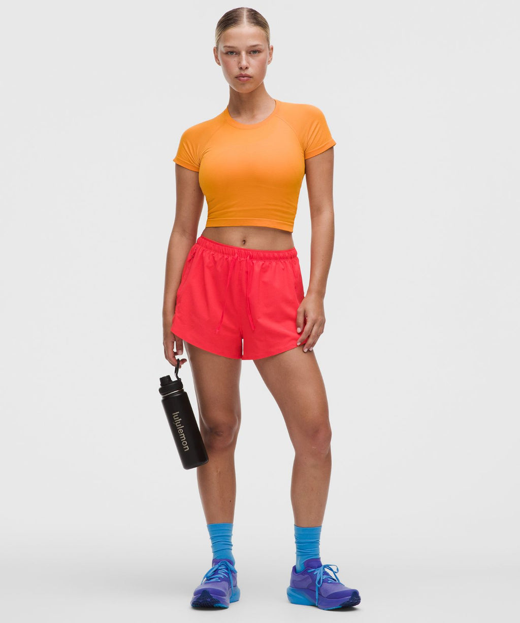 Textured Mesh High-Rise Running Short 2.5" Star Burst Tone