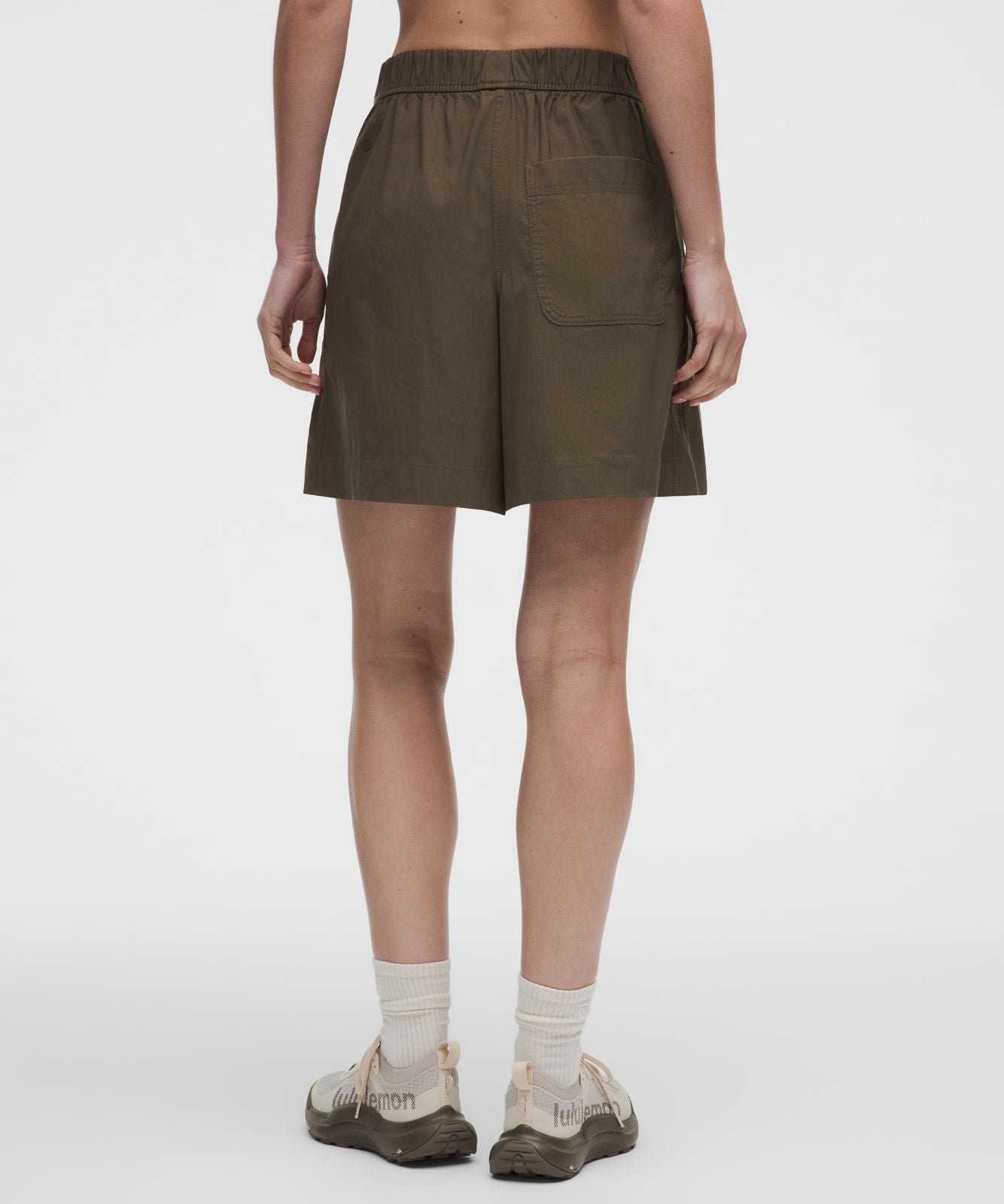 LuluLinen High-Rise Relaxed-Fit Short 7" Olive Brown