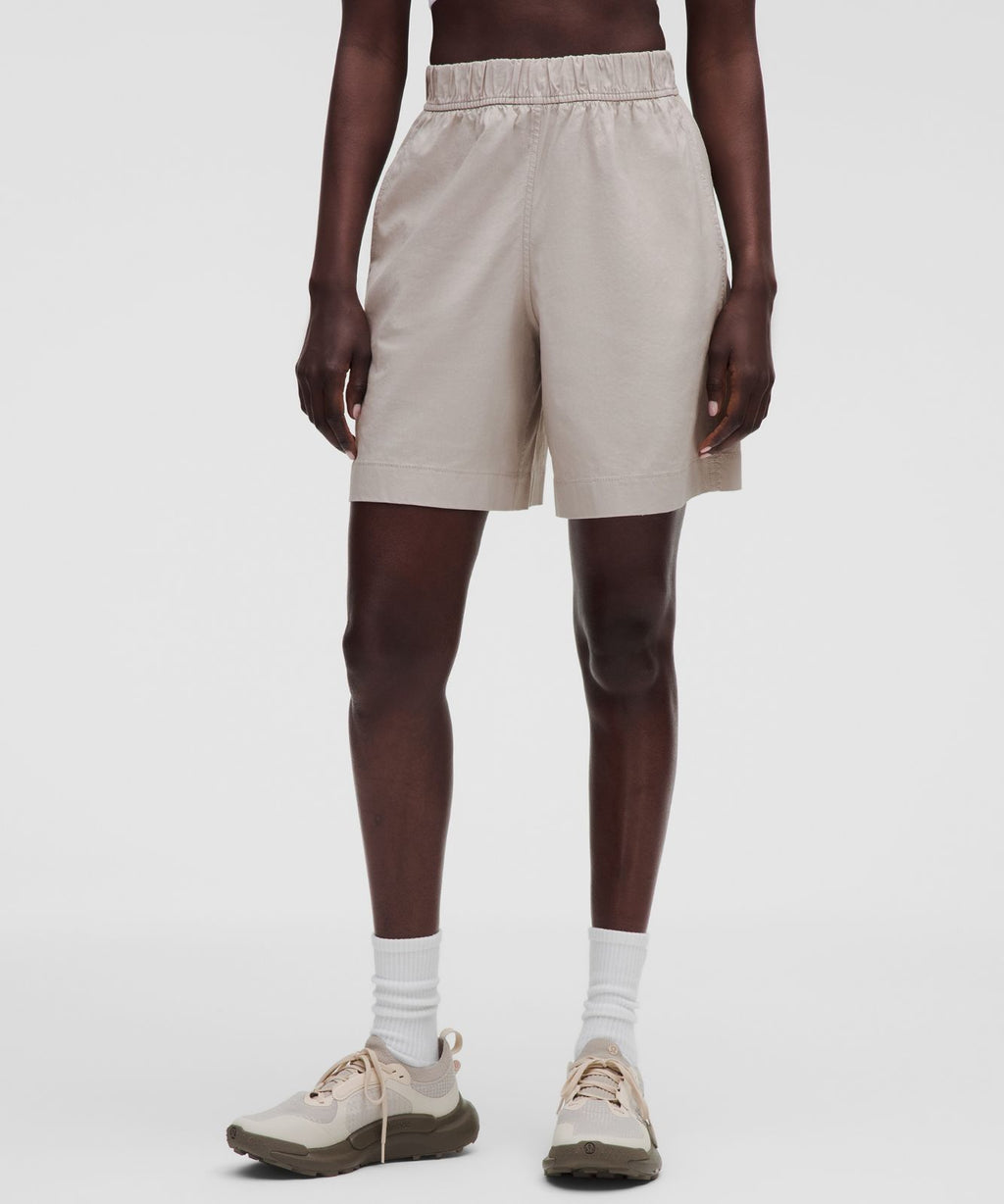 LuluLinen High-Rise Relaxed-Fit Short 7" Downtown Tan