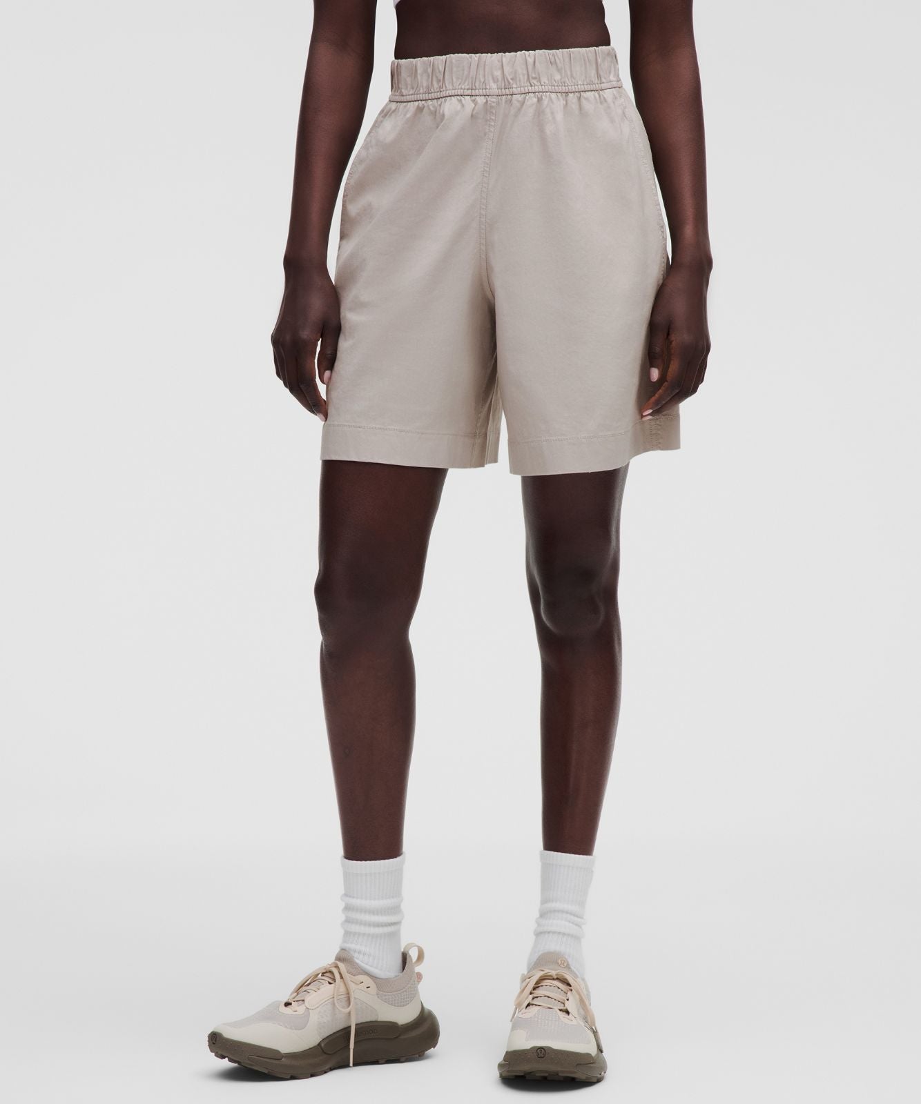 LuluLinen High-Rise Relaxed-Fit Short 7" Downtown Tan