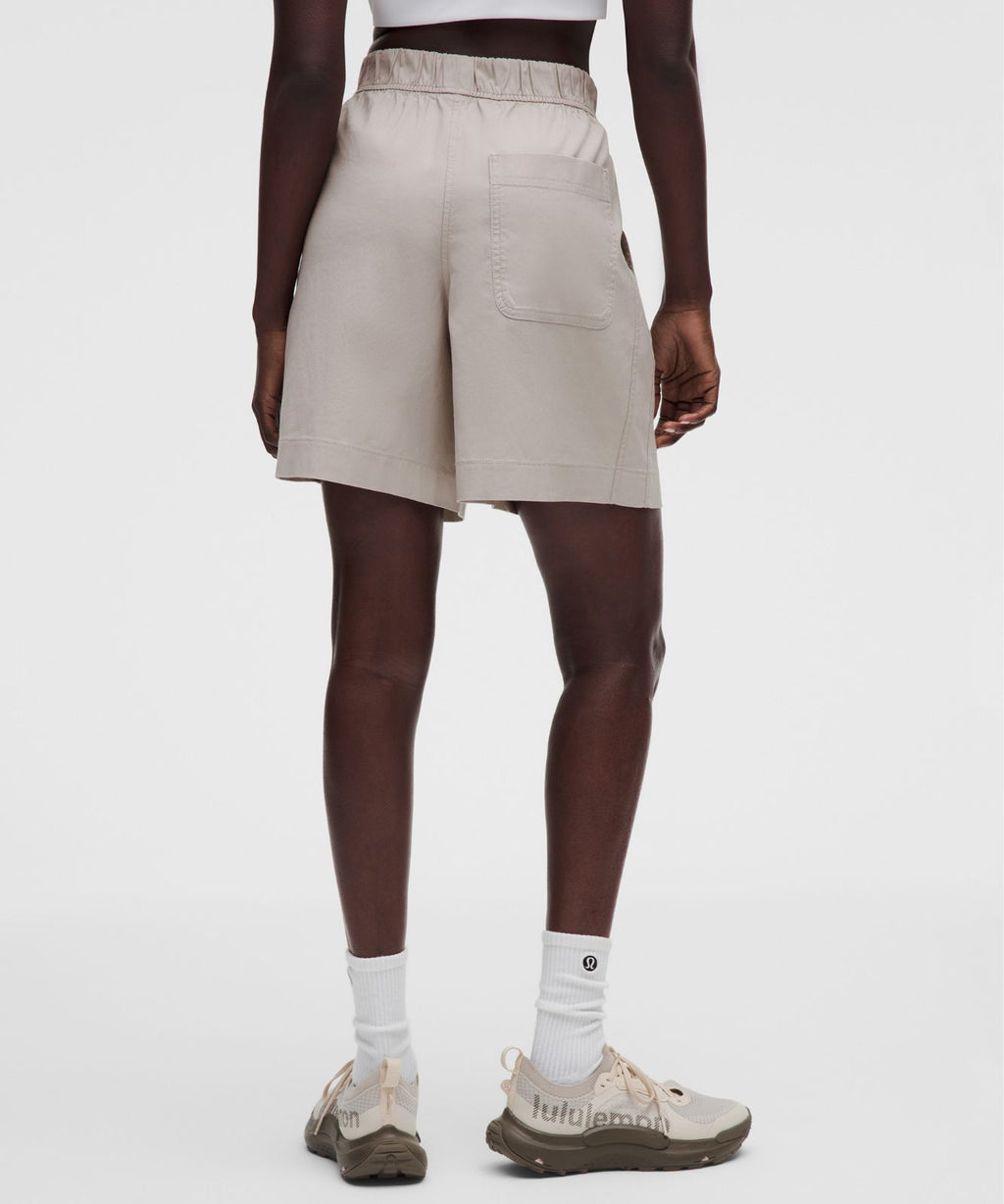 LuluLinen High-Rise Relaxed-Fit Short 7" Downtown Tan