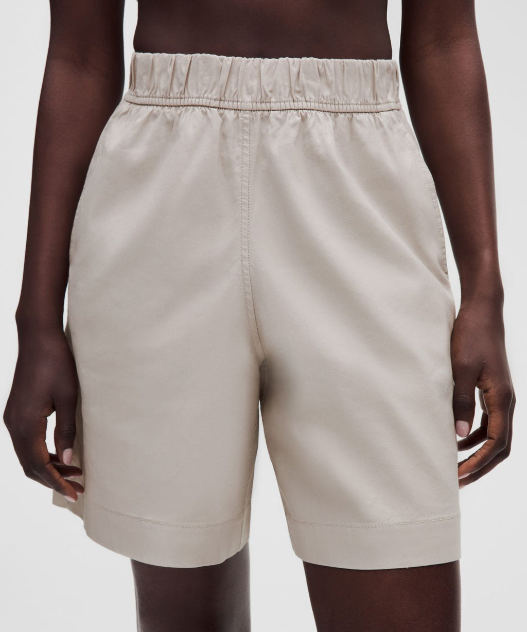 LuluLinen High-Rise Relaxed-Fit Short 7" Downtown Tan