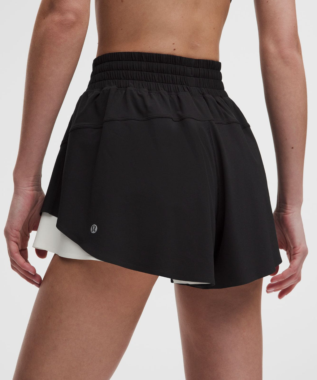 Shake It Out High-Rise Running Short 2.5" Black/Coconut Ivory