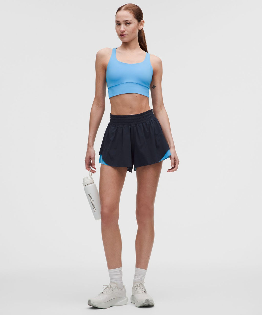 Shake It Out High-Rise Running Short 2.5" True Navy/Ocean Wave