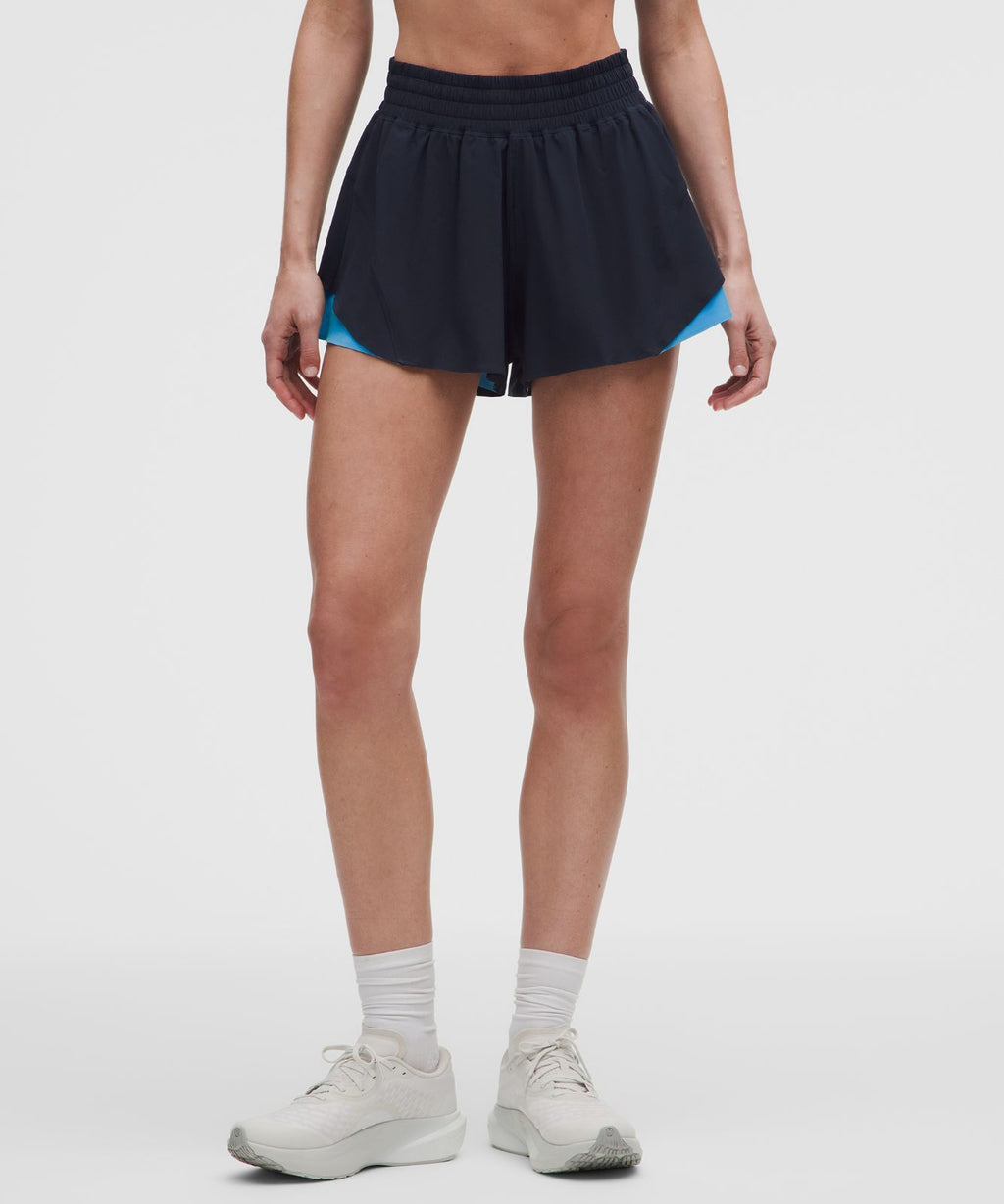 Shake It Out High-Rise Running Short 2.5" True Navy/Ocean Wave
