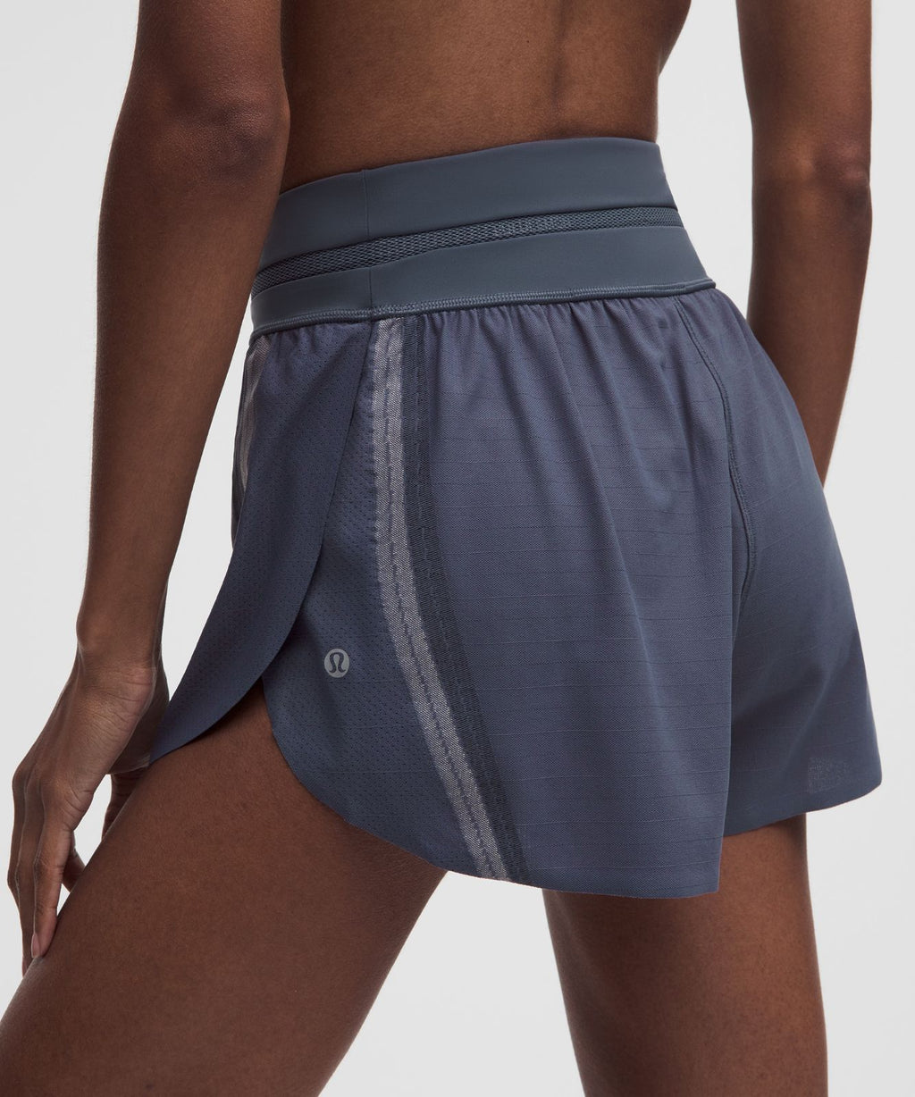 Fast and Free Airflow Mid-Rise Running Short 3” Dusty Diamond/Light Ivory/Black