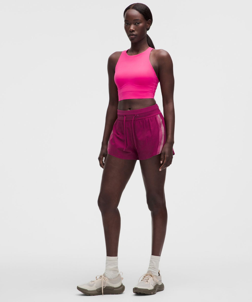 Fast and Free Airflow Mid-Rise Running Short 3” Raspberry Rave/Light Ivory/Flamingo Fun Tone
