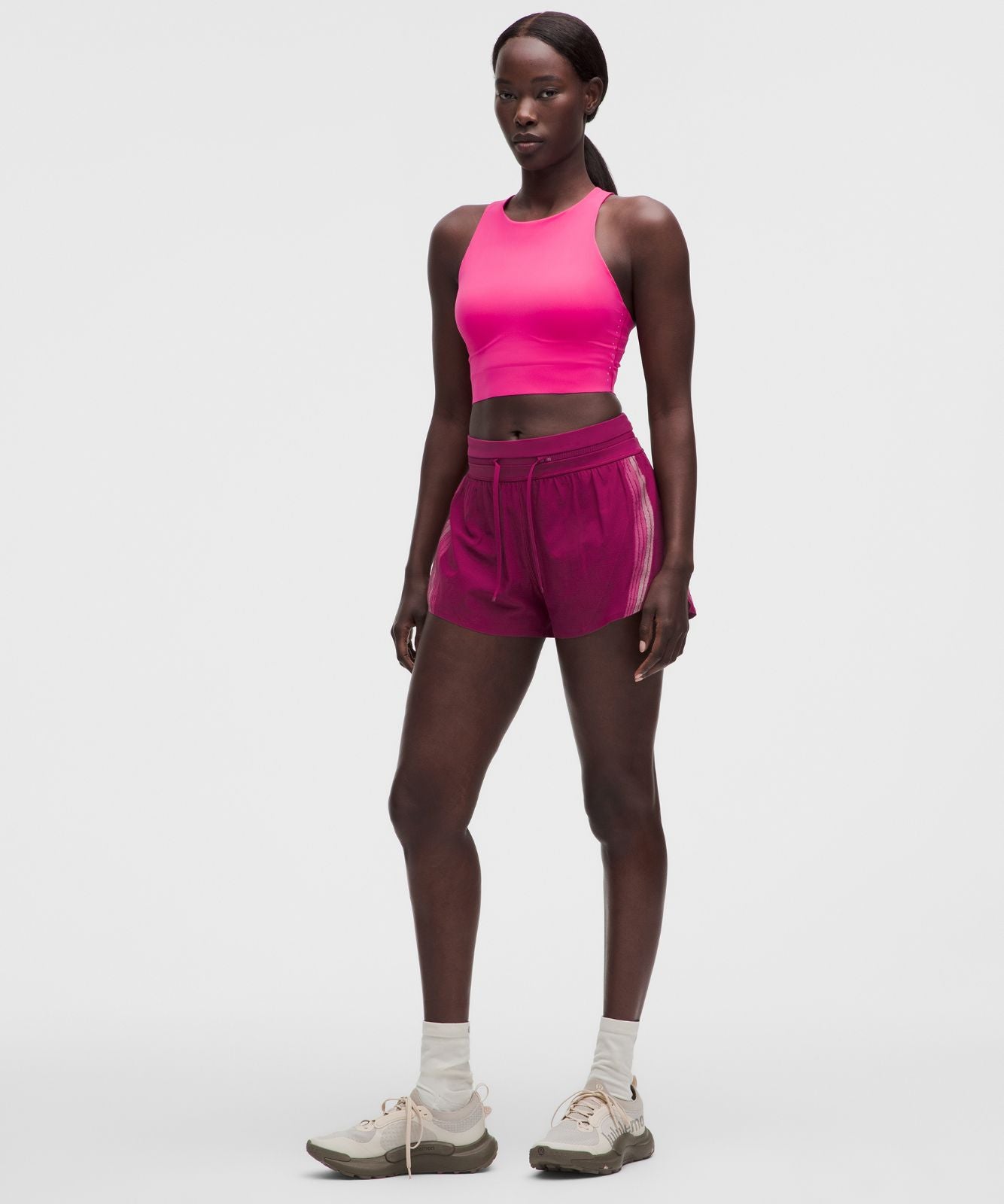 Fast and Free Airflow Mid-Rise Running Short 3” Raspberry Rave/Light Ivory/Flamingo Fun Tone