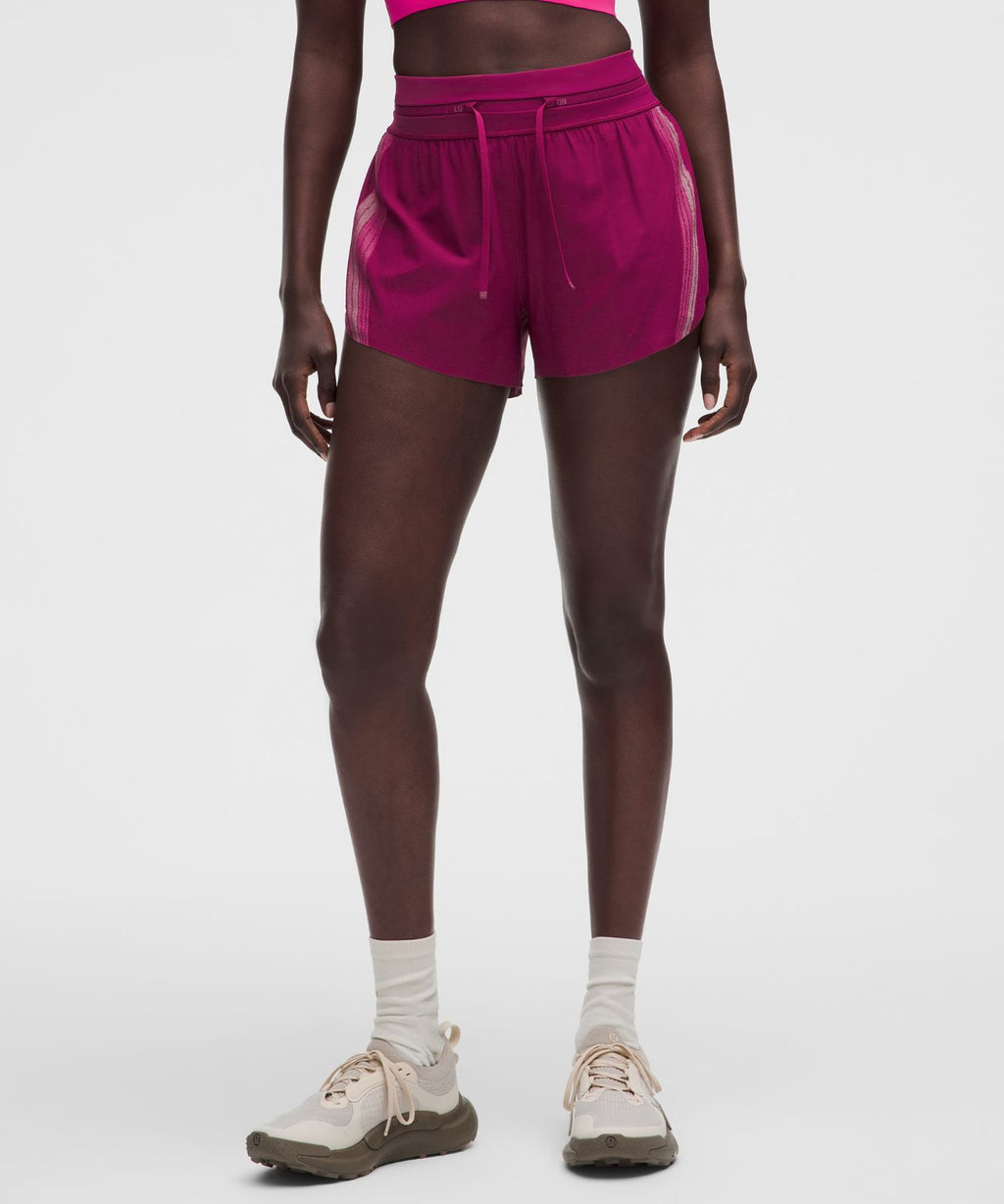 Fast and Free Airflow Mid-Rise Running Short 3” Raspberry Rave/Light Ivory/Flamingo Fun Tone