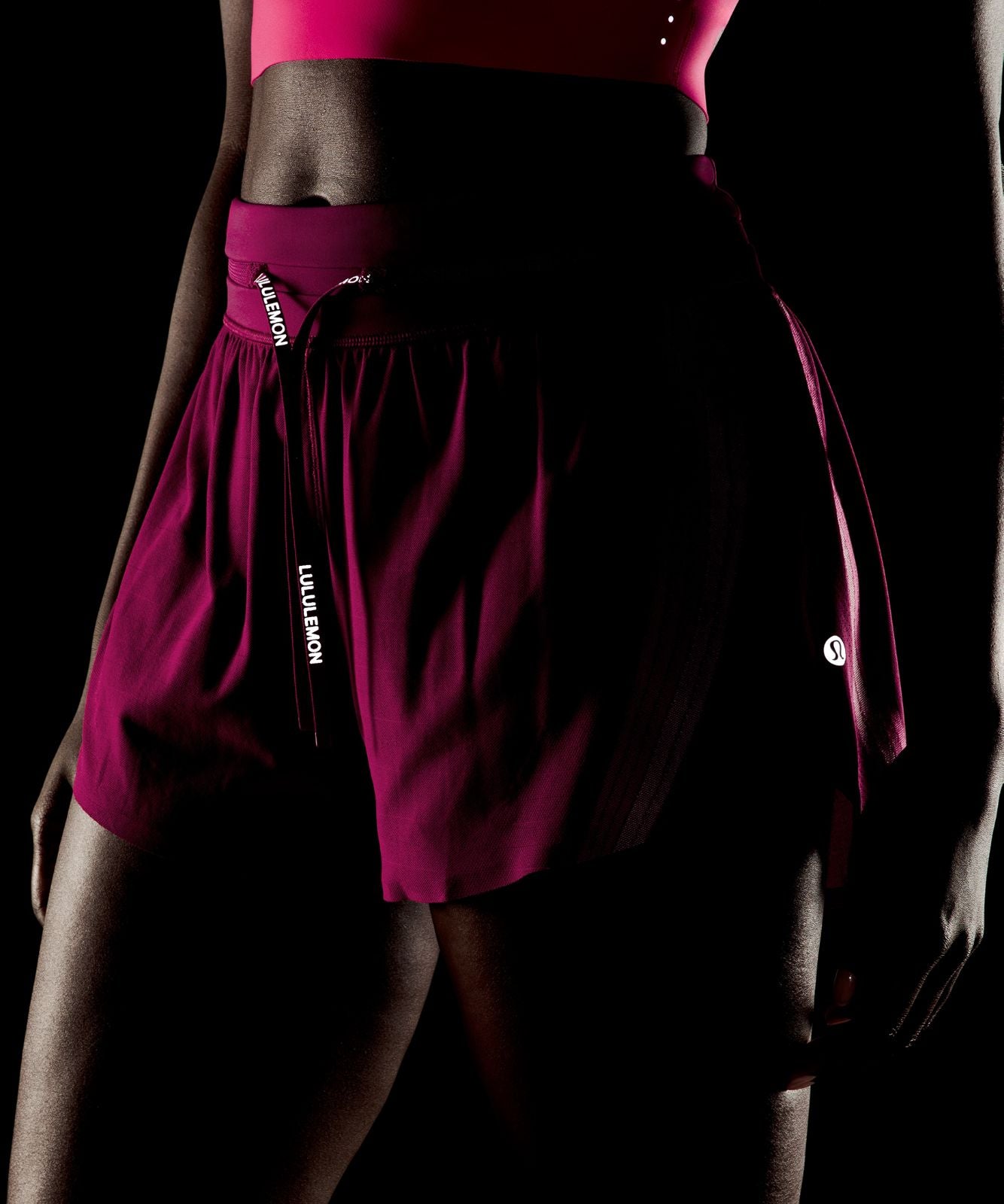 Fast and Free Airflow Mid-Rise Running Short 3” Raspberry Rave/Light Ivory/Flamingo Fun Tone