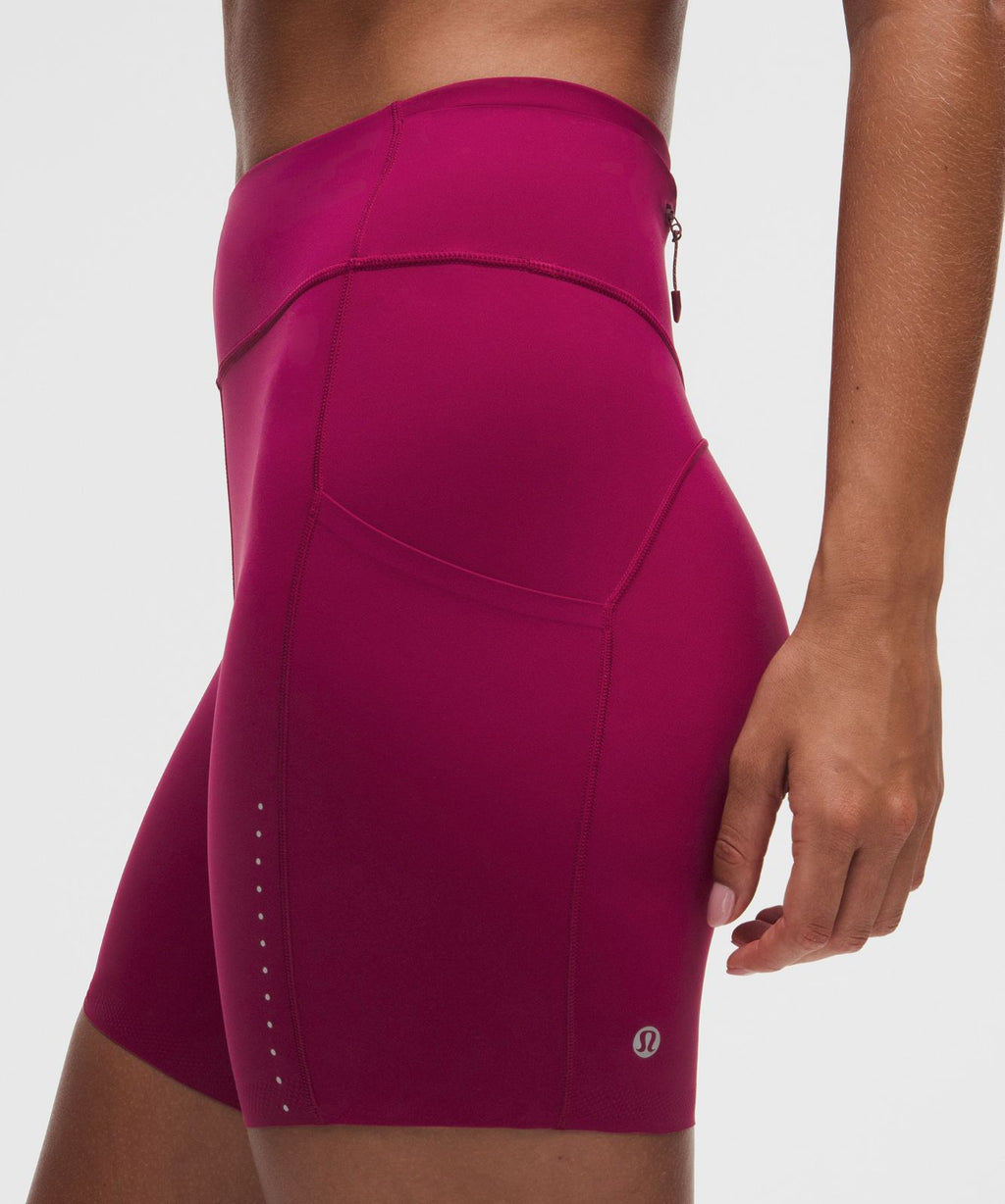 Fast and Free 6-Pocket High-Rise Short 6" *Updated Design Raspberry Rave