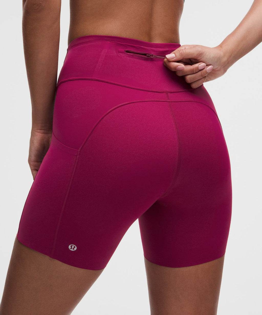 Fast and Free 6-Pocket High-Rise Short 6" *Updated Design Raspberry Rave
