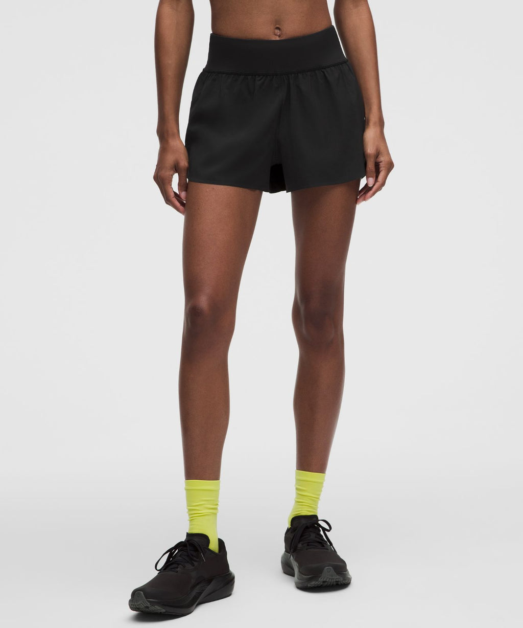 Fast and Free Mid-Rise Split Short 3" *Updated Design Black