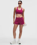 Two-Toned Mid-Rise Track Short 3" Raspberry Rave/Flamingo Fun Tone