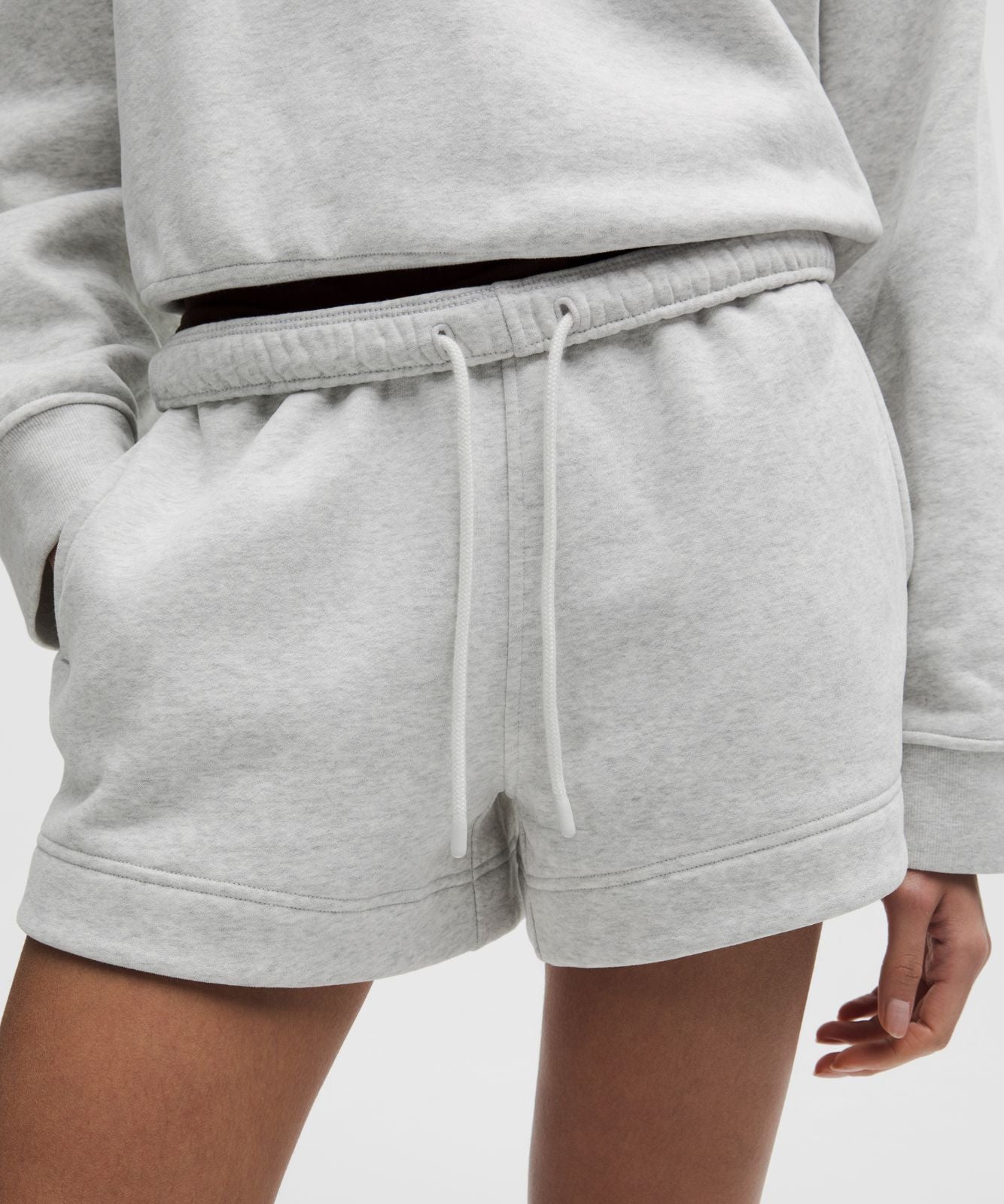 Women's Steady State SuperLoft Short 3.5" Heathered Core Ultra Light Grey