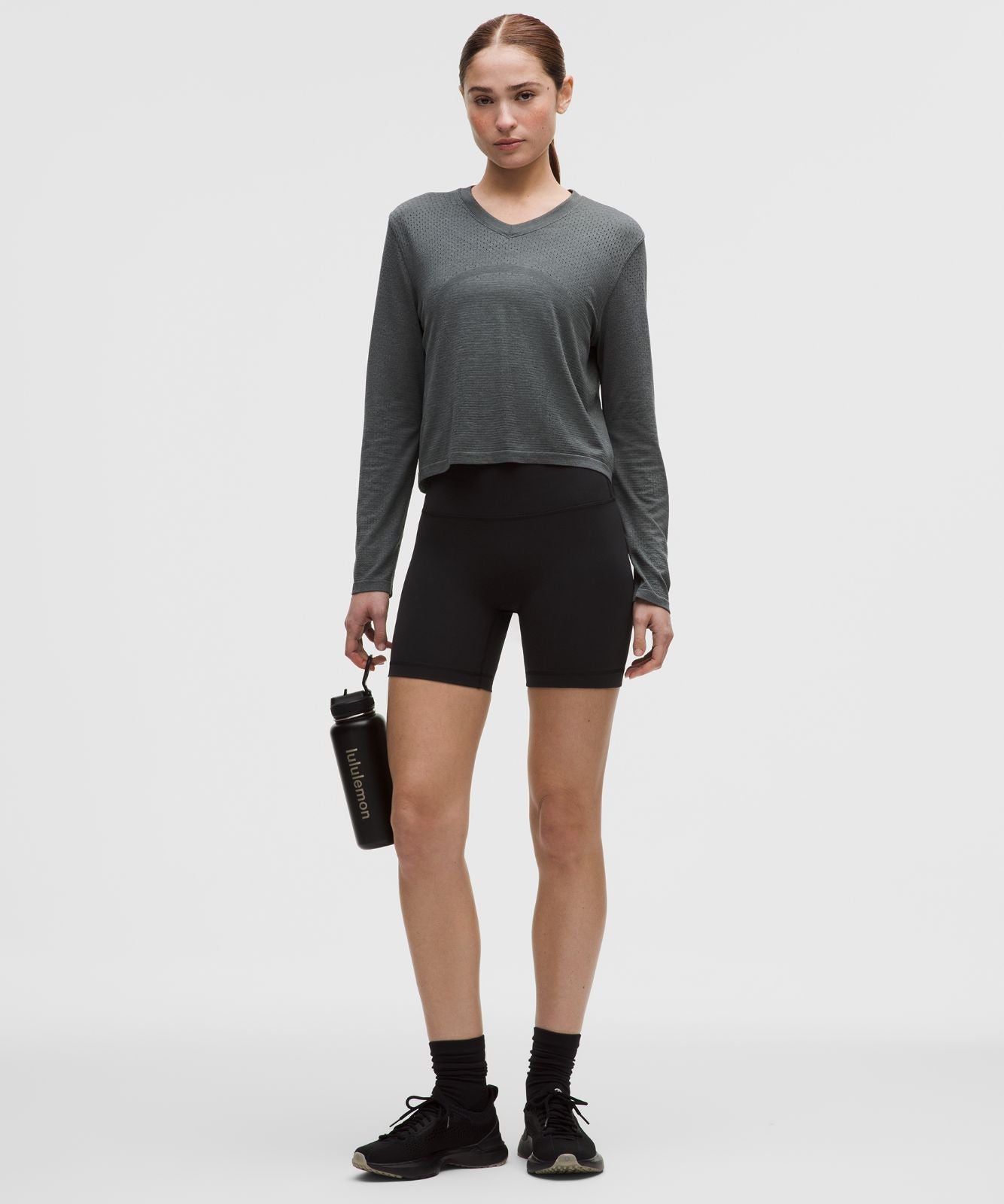 Wunder Train No Line High-Rise Short 6" Black