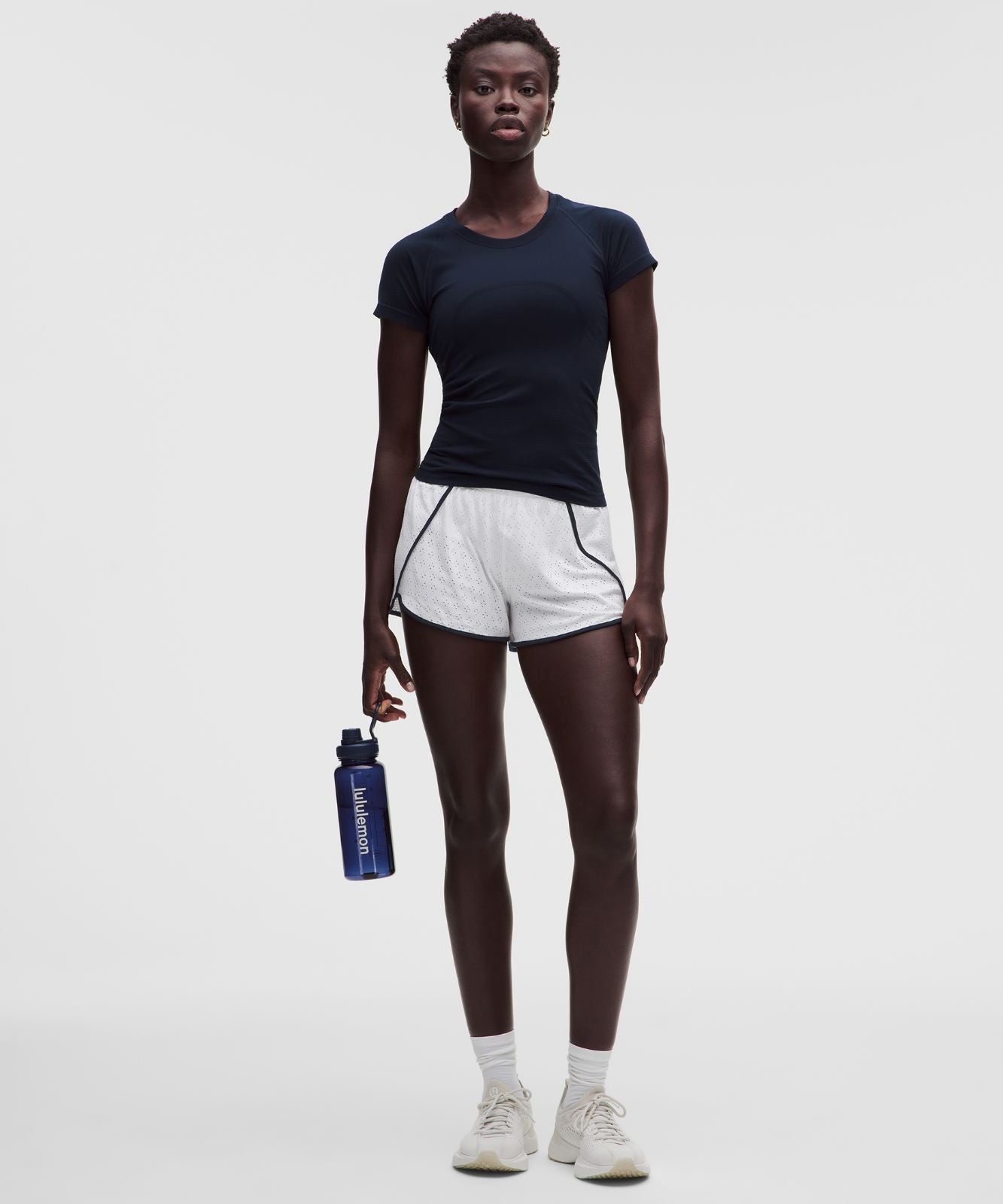 Swiftly Mid-Rise Short 3" Jewel Dot White/True Navy